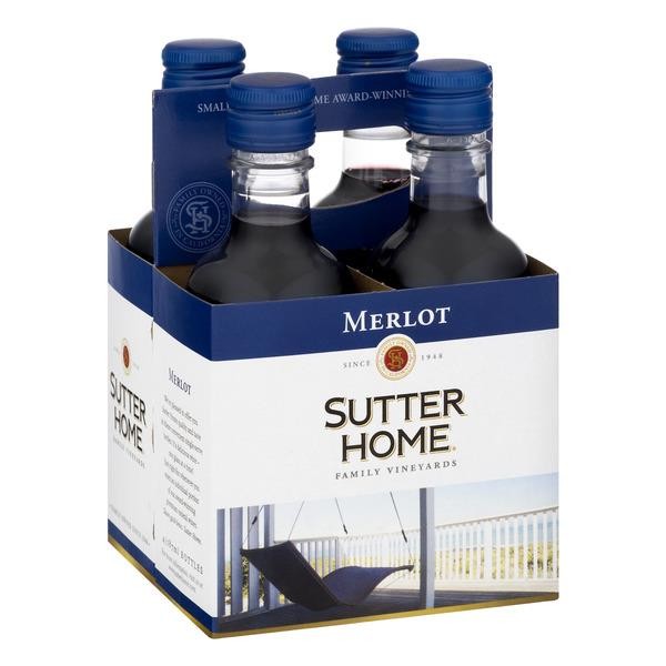 Sutter Home Merlot 4 Pk NV - Little Bros. Beverage Outlet