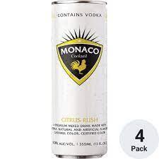 Monaco Citrus Crush 4pk (4 pack 12oz cans) (4 pack 12oz cans)