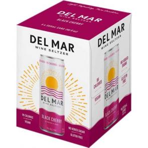 Del Mar Black Cherry Seltzer 4pk 4pk (4 pack 12oz cans) (4 pack 12oz cans)
