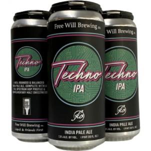 Free Will Techno Ipa 4pk 4pk (4 pack 16oz cans) (4 pack 16oz cans)